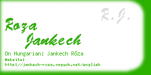 roza jankech business card