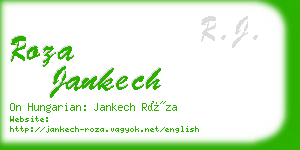 roza jankech business card